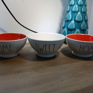 Rae Dunn Bow set Home Sweet Home